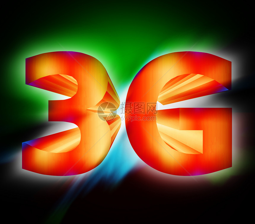 3G 网络符号细胞电话彩信展示机动性互联网技术魔法光谱通信图片