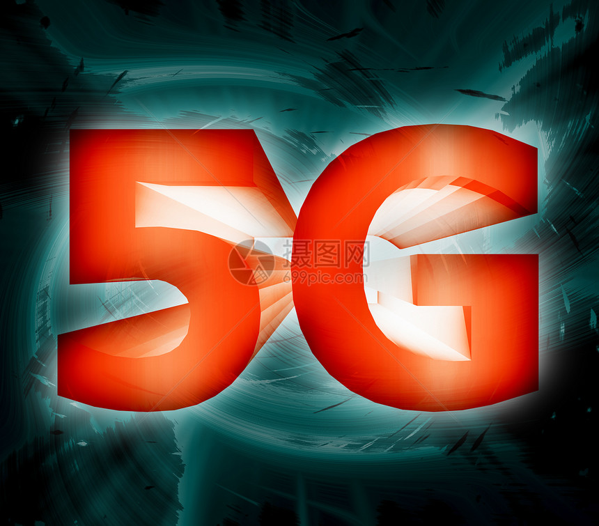 5G 网络符号标准手机橙子短信上网光谱技术口袋消息监视器图片