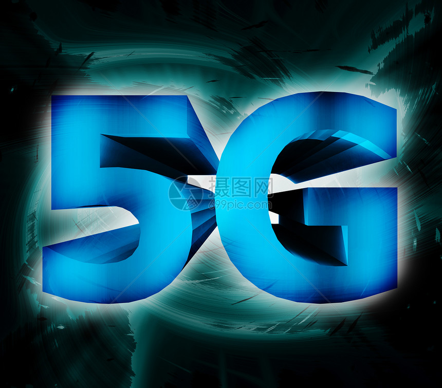5G 网络符号屏幕通信频率数据机动性短信光谱电脑技术细胞图片