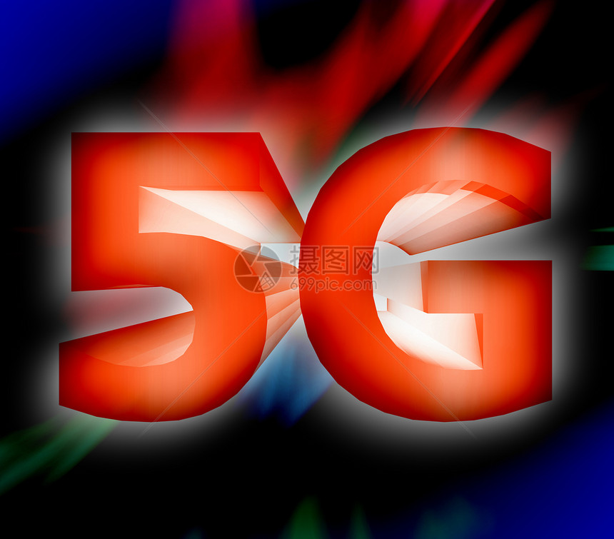 5G 网络符号口袋屏幕机动性橙子全球上网移动手机频率电脑图片