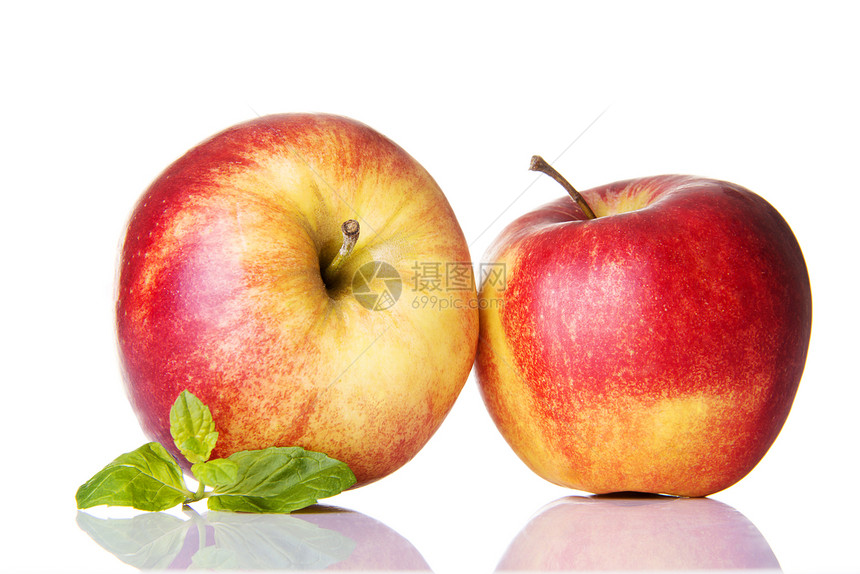 苹果果汁果味小吃食物叶子薄荷饮食水果甜点香料图片
