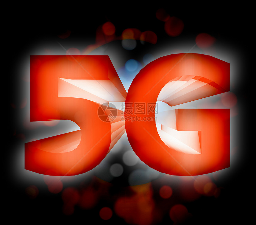 5G 网络符号通讯器监视器屏幕消息频率细胞系统光谱技术互联网图片
