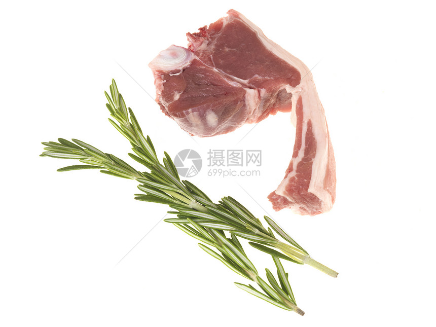 与Thyme一起的羊毛食物印章工作室红色倾斜烹饪羊肉草药生活芳香图片
