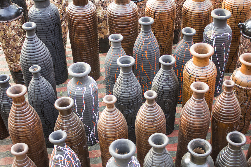 粘土锅商业创造力古董制品艺术家销售店铺市场花瓶黏土图片