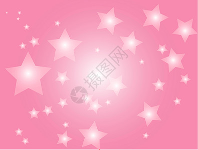 粉色发光星星带有恒星的粉红背景摘要背景