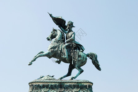 陆军特战队维也纳纪念碑陆军马术雕像元帅公爵旅行旅游大公青铜背景