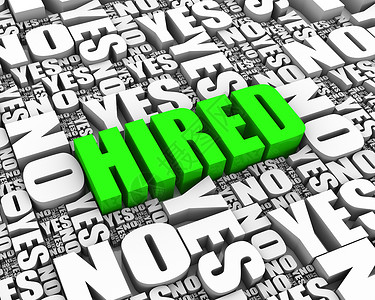 租用文字3d白色绿色就业一个字形状招聘问题工作背景图片