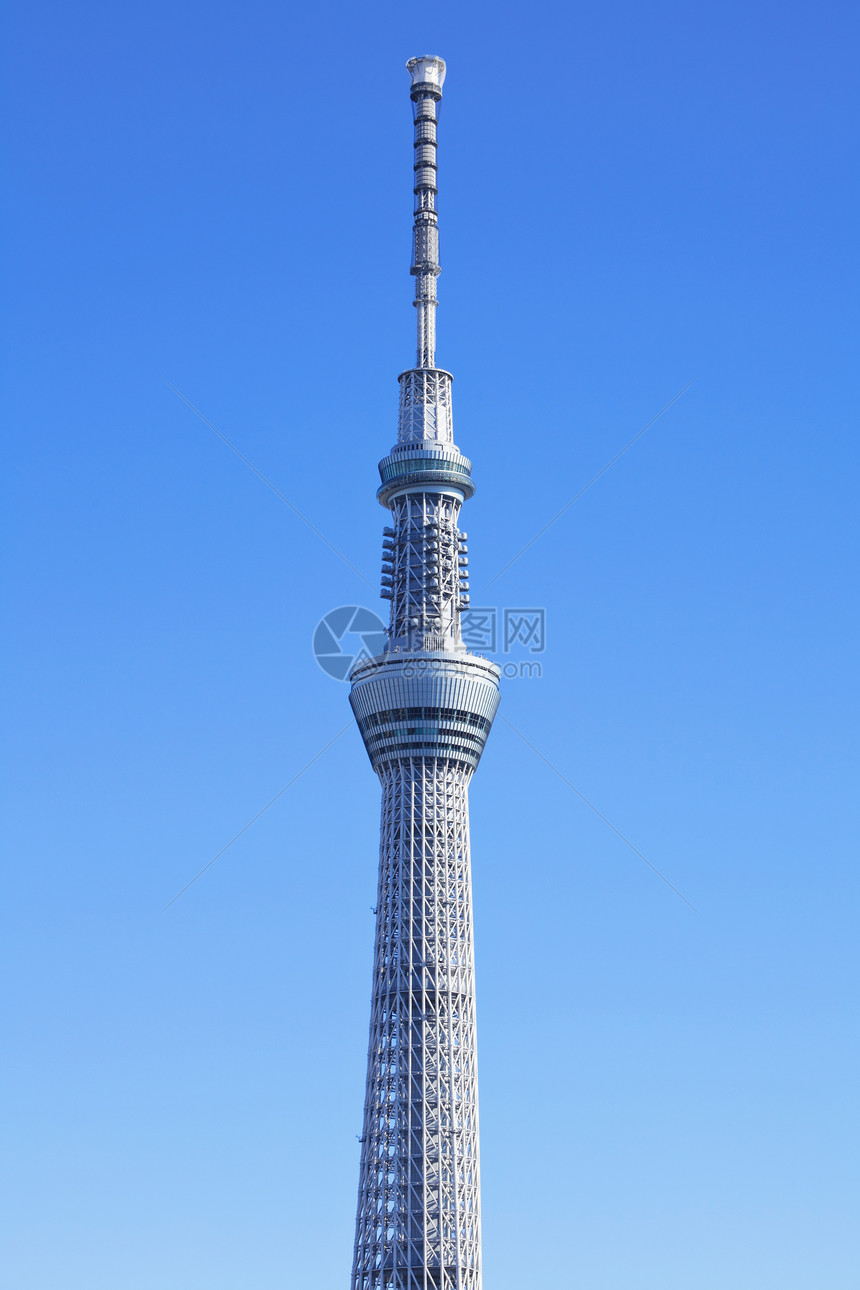 东京天树景观播送城市收音机地标建筑学蓝色天空摩天大楼都市图片