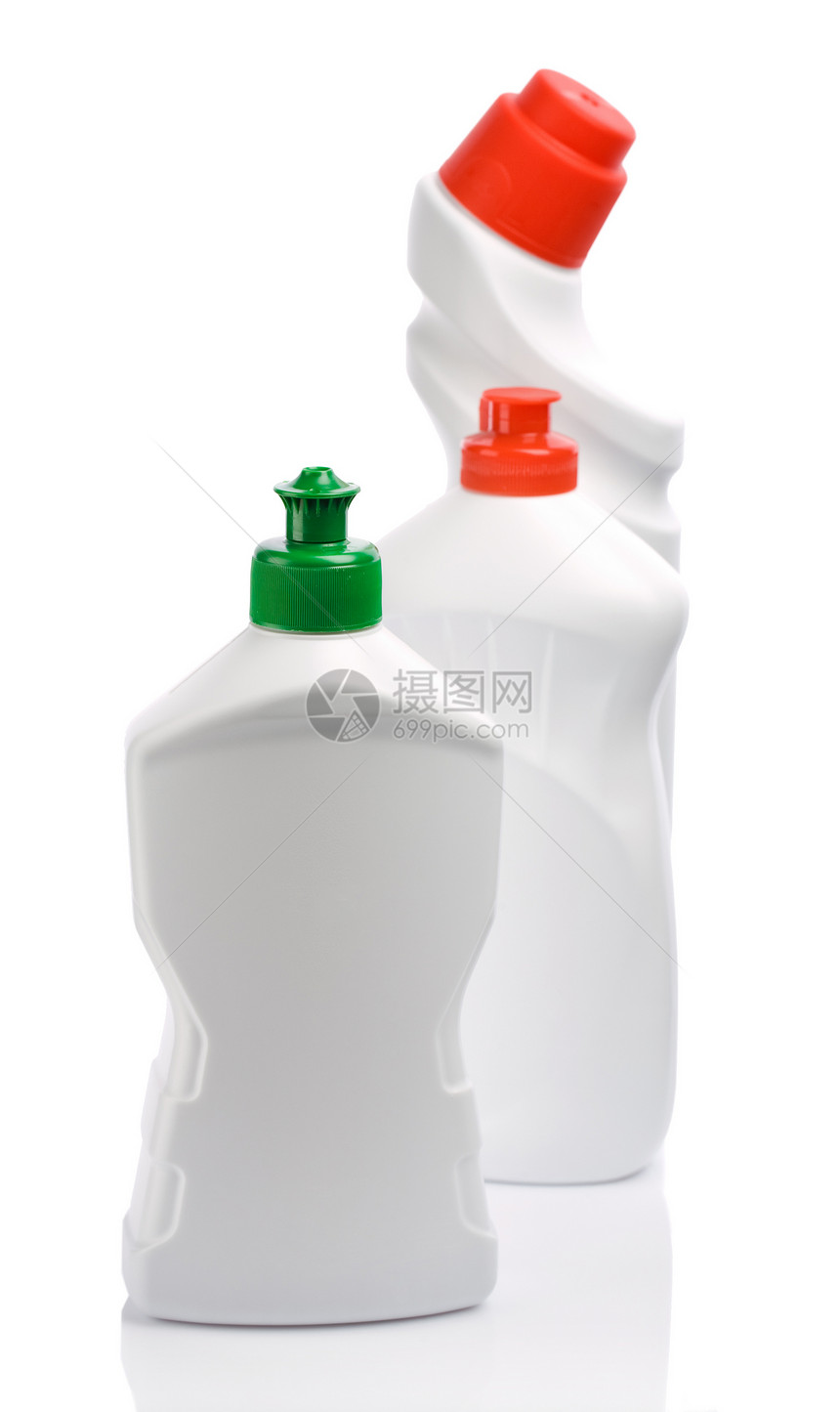 清洁用瓶瓶子塑料家务化学品洁净洗涤洗涤剂防腐剂红色喷涂图片