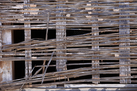 纹质结构竹子竹墙针织隔膜墙壁房间老派栏杆背景图片
