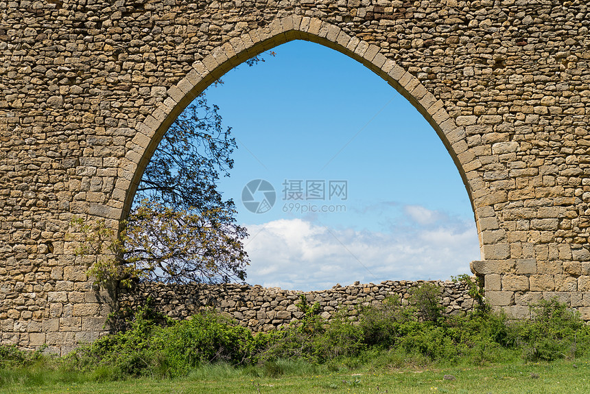 插头建筑学考古历史石工遗产石头水平文明杂草图片