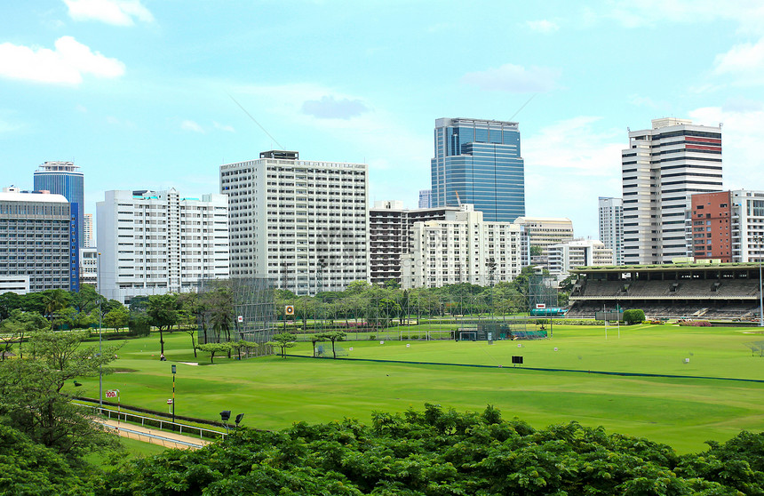 泰国曼谷市风景泰国曼谷公园办公室花园建筑天空植物商业旅行市中心城市图片