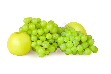 葡萄和苹果水平小吃美食诱惑作品白色藤蔓绿色团体节食背景图片