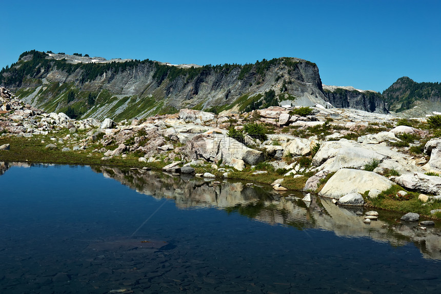 山区湖天空水晶山峰绿色风景远足高地爬坡荒野蓝色图片