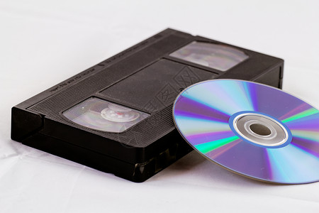 黑色光盘素材VHS和DVD光盘技术生产摄像机录像带溪流录像机记录数据电子产品背景