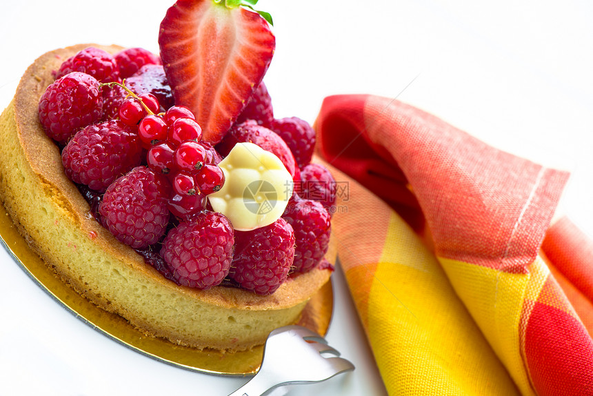 水果甜果生日美食糕点脆皮盘子浆果饼干馅饼覆盆子蛋糕图片