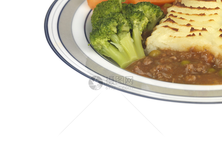 配有蔬菜的皮饼午餐食物萝卜馅饼白色图片