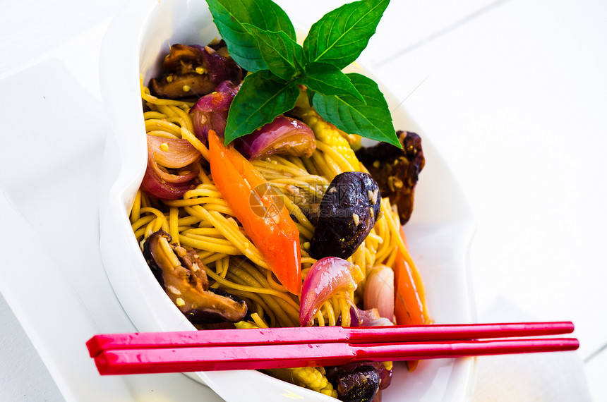 中国面面美食厨房餐厅油炸情调营养异国盘子食物蔬菜图片