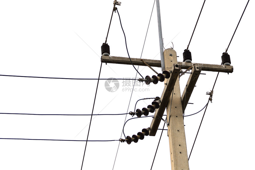 照片来自电线杆的相片电气危险发电机邮政工业网络天空电压金属传输图片