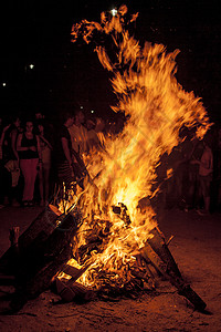 西班牙语的圣约翰邦火传统篝火节日庆祝晚会庆典闲暇娱乐活动派对背景