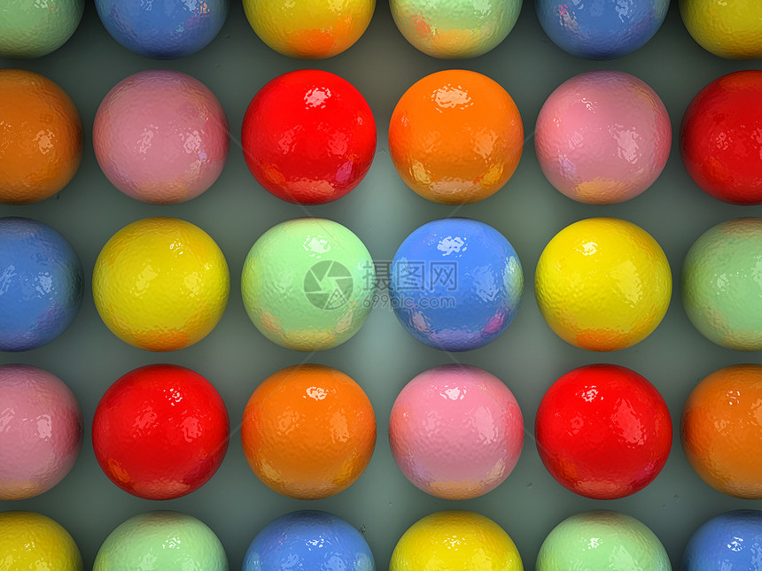 色彩多彩的球珍珠原子艺术阴影插图球体数字化塑料蓝色玻璃图片