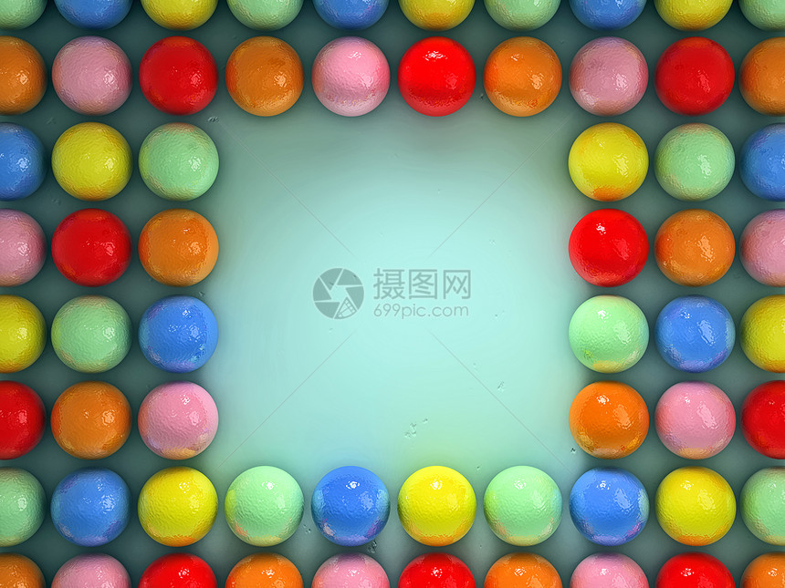 色彩多彩的球原子玻璃艺术珍珠塑料按钮液体插图反射阴影图片