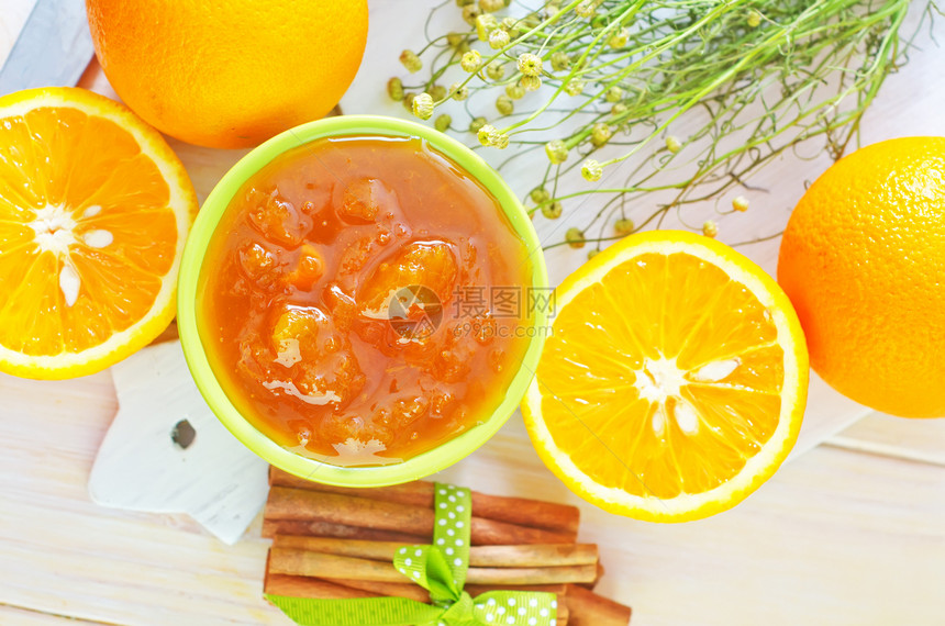 橙果酱甜点营养早餐勺子木头果味香橼食谱产品水果图片