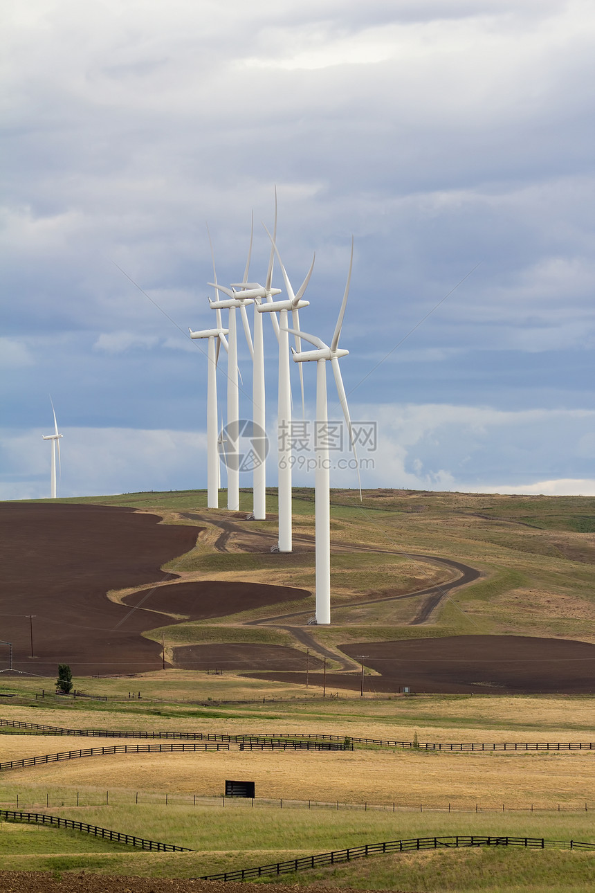 Goldendale 华盛顿农场风力涡轮机图片