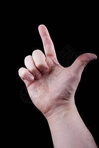 手牌符号身体手指语言比划手势男性广告背景图片