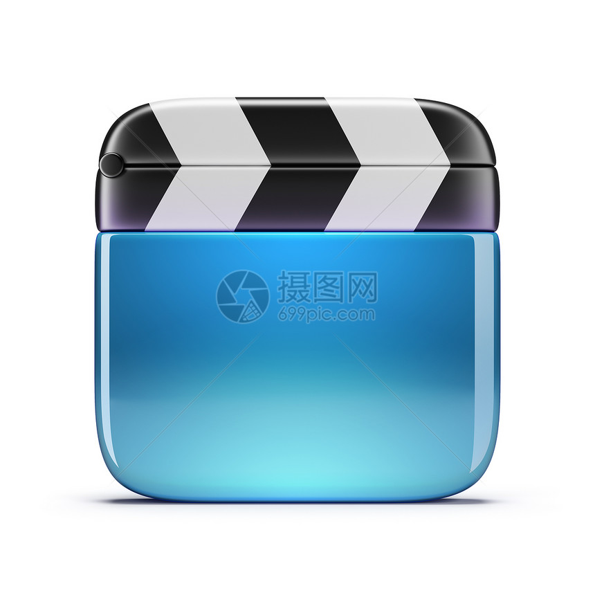 电影拍摄器蓝色管子互联网导演展示白色插图场景玻璃娱乐图片
