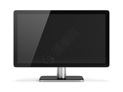 监视器电脑宽幅屏幕晶体管矩阵薄膜技术黑色白色插图背景图片