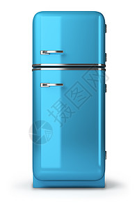 复式冰箱蓝色技术厨房家庭白色插图背景图片