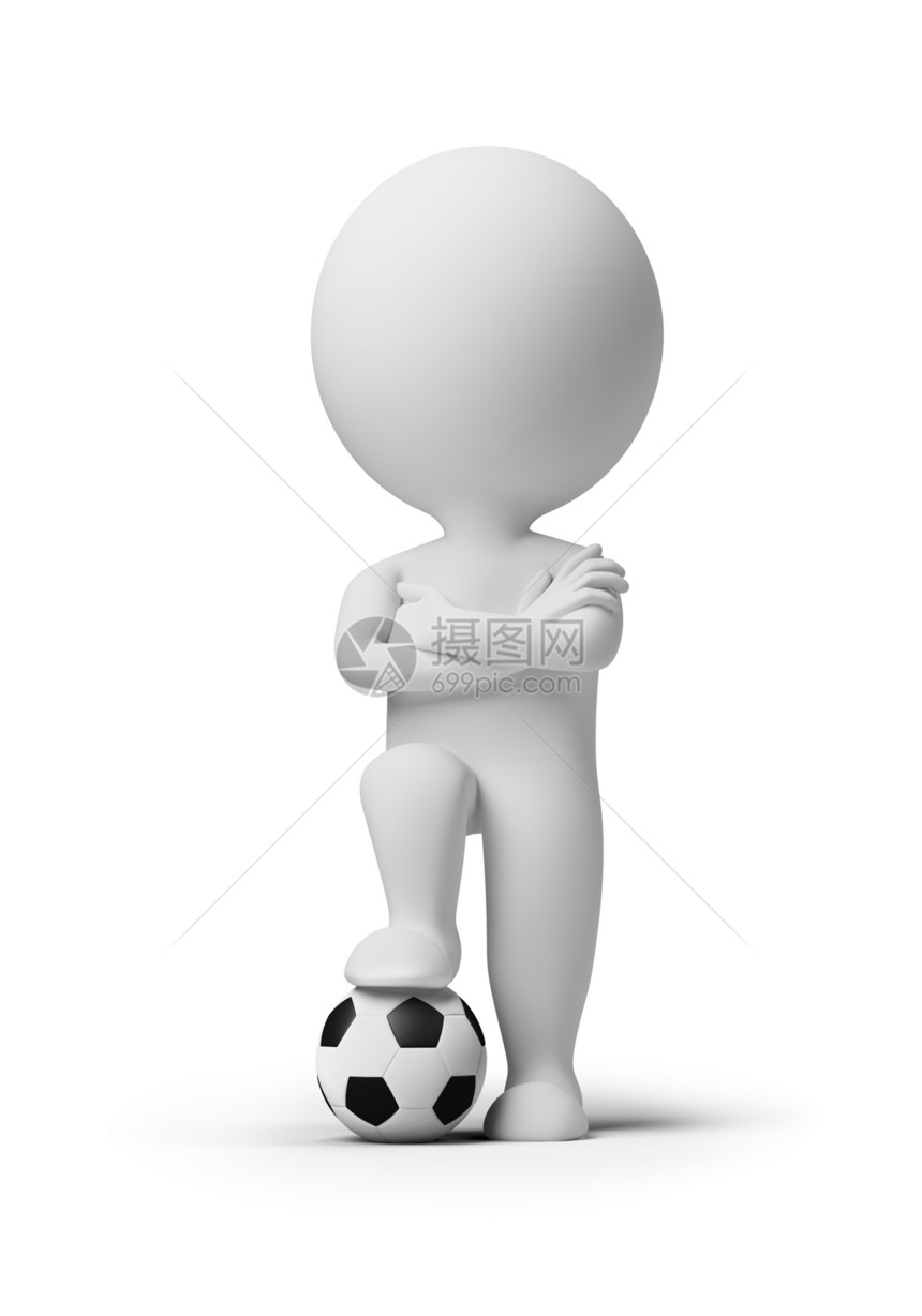 3d个小人  足球运动员带球皮革游戏行动乐趣场地男人齿轮杯子喜悦玩家图片
