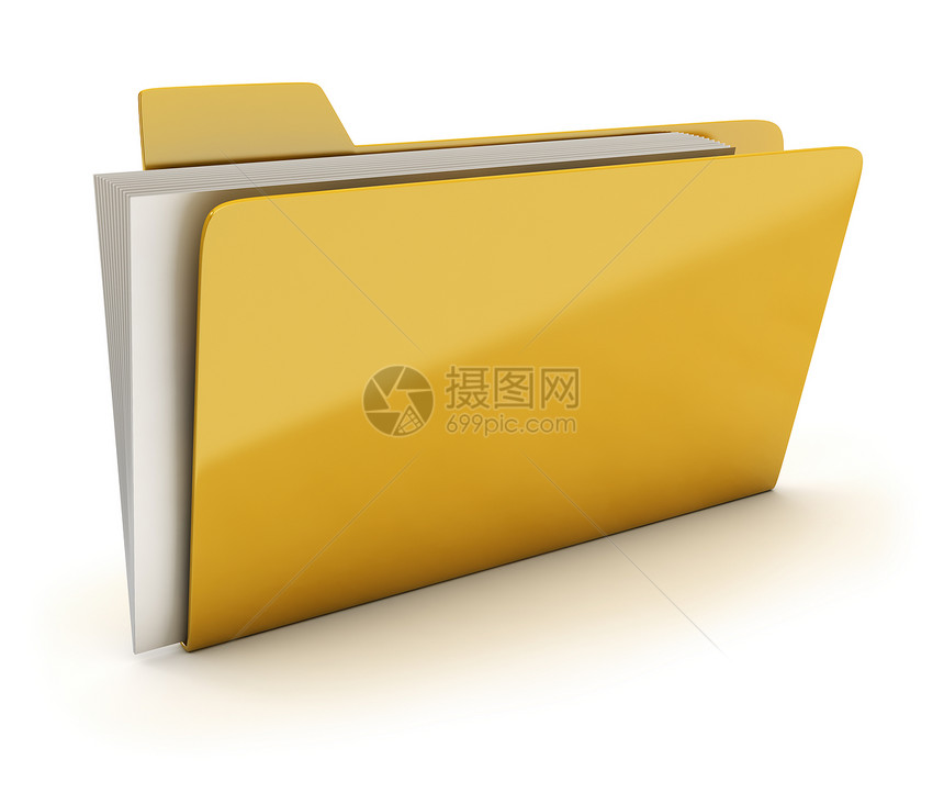 文件夹塑料文档界面白色档案商业记忆数据工具黄色图片