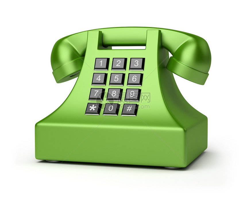 电话白色古玩按钮插图商业数字绿色图片