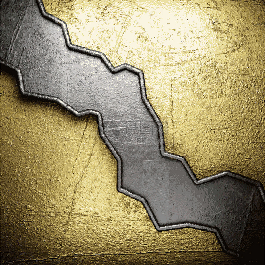 金色和银色背景艺术奢华抛光反射装饰风格金子金属边界插图图片