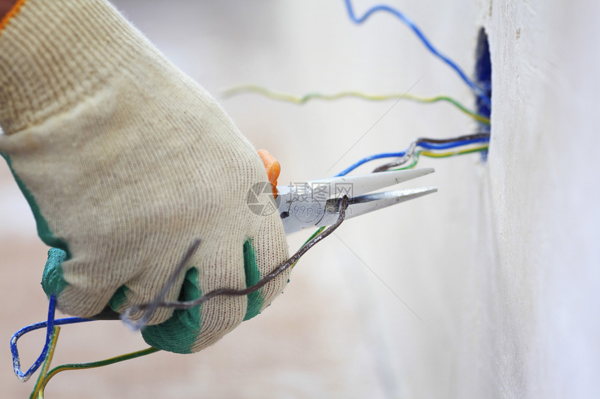 工人放电线房子建造职业绝缘服务安装电工工具技术技术员图片