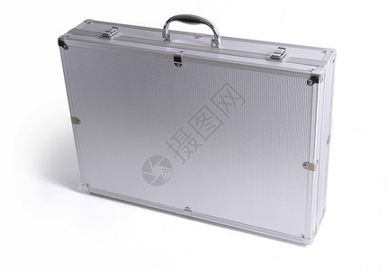 铝单体商业案件白色金属贮存盒子行李安全公文包工具箱背景
