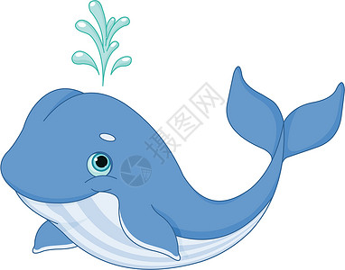 游泳乐趣鲸鲸卡通设计图片