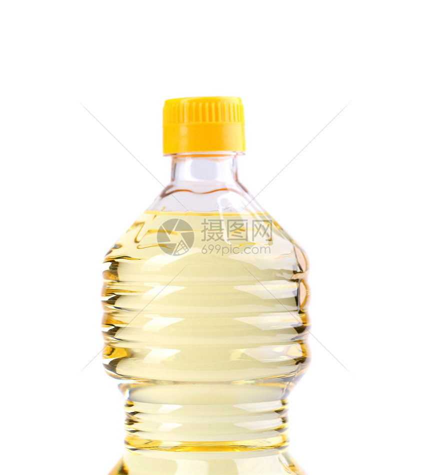 白上孤立的顶油瓶白色黄色向日葵调味品烹饪瓶子玻璃饮食养分食物图片