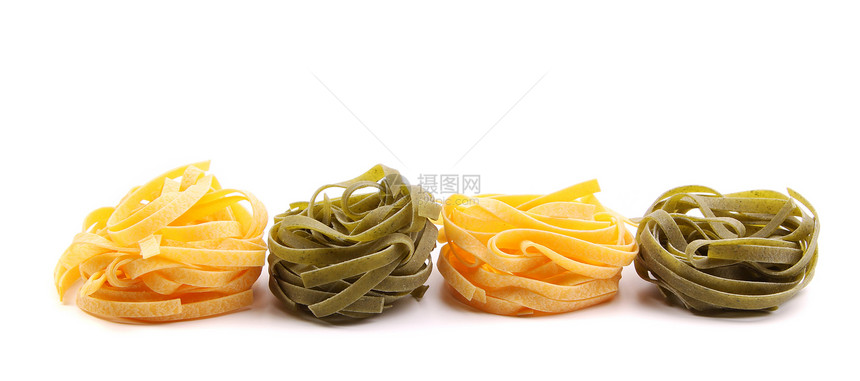 塔利阿泰尔意大利面条和意大利意粉红色框架生活午餐绿色生产黄色食品旗帜菠菜图片
