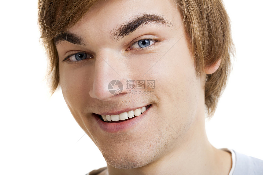快乐的年轻人微笑学生男性成人青少年冒充喜悦工作室金发男生图片