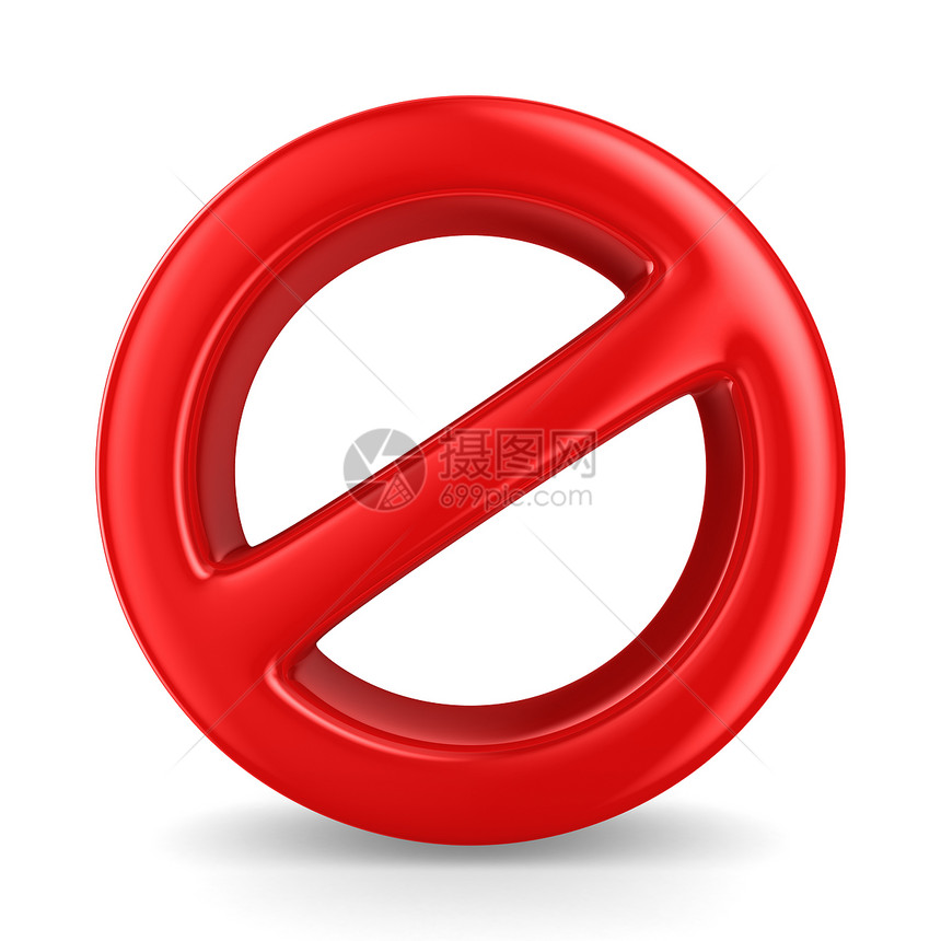 白色背景禁止签名 孤立的 3D 图像运输指针危险红色禁令街道圆圈警告风险概念图片
