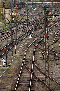 铁路货运衰变基础设施过境小路后勤线条运输货物路口背景图片