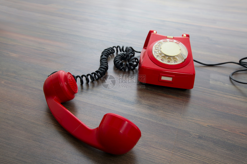电话电讯说谎塑料木地板红色热线房间电子产品讲话技术图片