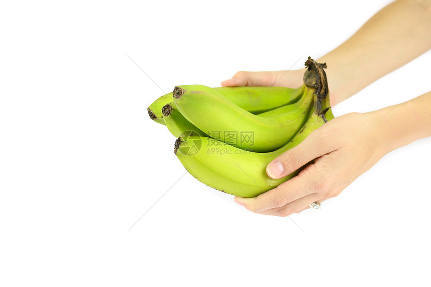 来个香蕉白色黄色食物营养水果热带杂货绿色图片