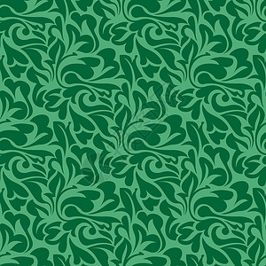 绿色无缝绿模式丝绸花纹墙纸装饰品艺术插图壁纸花卉背景图片