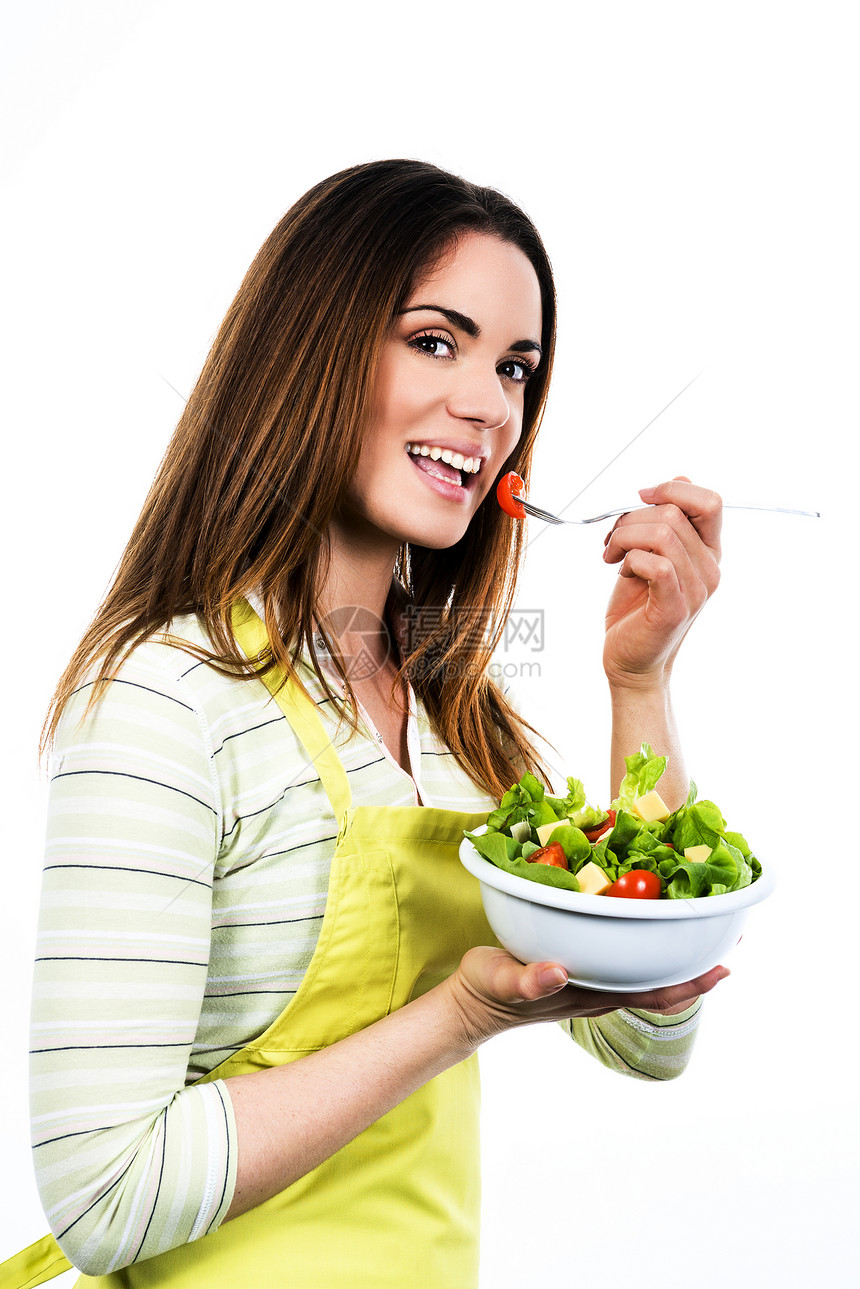 做饭和吃菜母亲重量蔬菜惊喜房子食品厨房闲暇女士沙拉图片