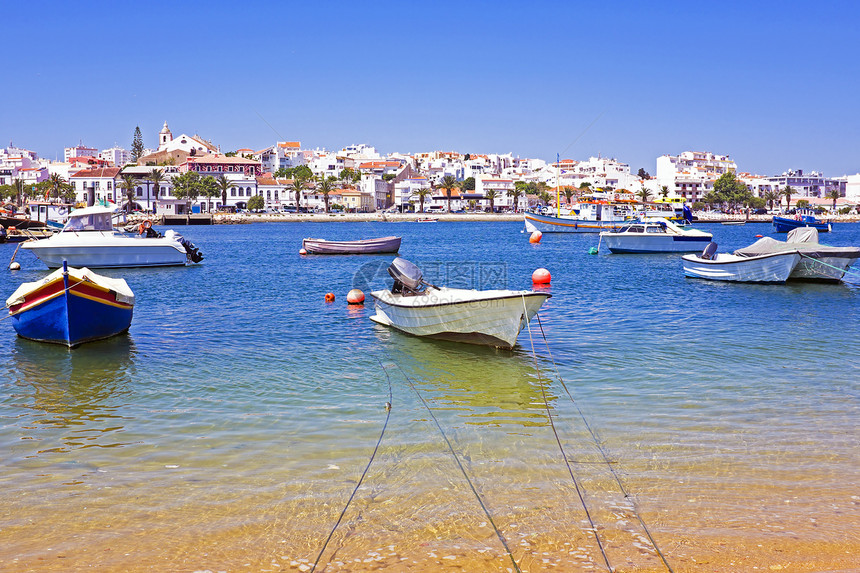 葡萄牙拉各斯的浏览情况房子建筑学海浪港口渔船运输海洋海滩村庄图片