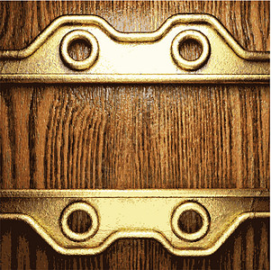 橱柜门金金和木木背景装饰金子艺术黄色木头框架装饰品风格插图反射插画